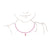 Irina Oval Round Gemstone Drop Detachable Necklace - Pink Pear W158