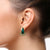Regina Starburst Ear Studs - Teal Green Pear W167