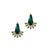 Regina Starburst Ear Studs - Teal Green Pear W167