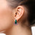 Regina Starburst Ear Studs - Teal Green Pear W167