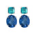 Octo Dosh Detachable Gemstone Earrings - Apatite Fluorite W171