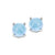 Lili Gemstones Ear Studs - Blue Round W175