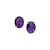 Lili Gemstones Ear Studs - Purple Oval W175