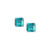 Lili Gemstones Ear Studs - Blue Octagonal W175