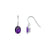 Ameli Gemstones Dangling Earrings - Purple Oval W176