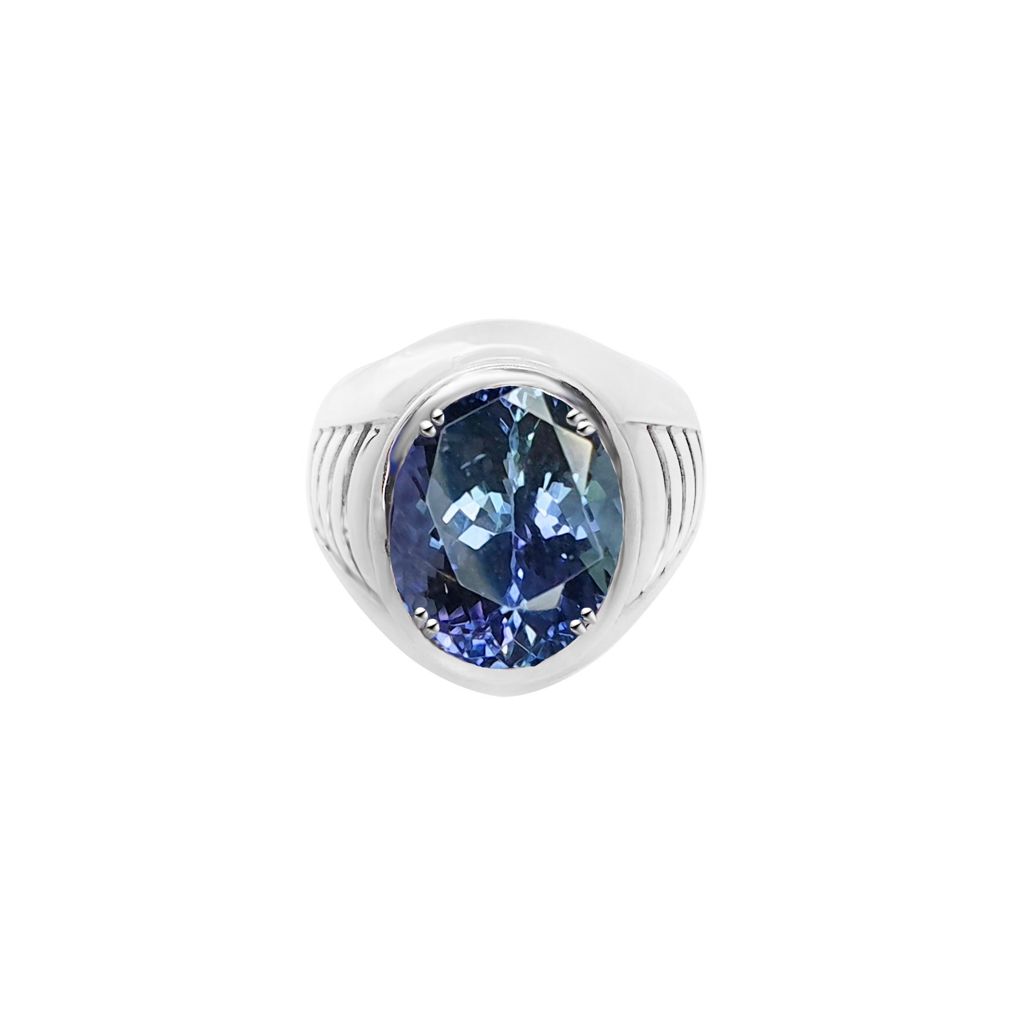 Alexio Men's Gemstone Ring - Tanzanite Oval W182