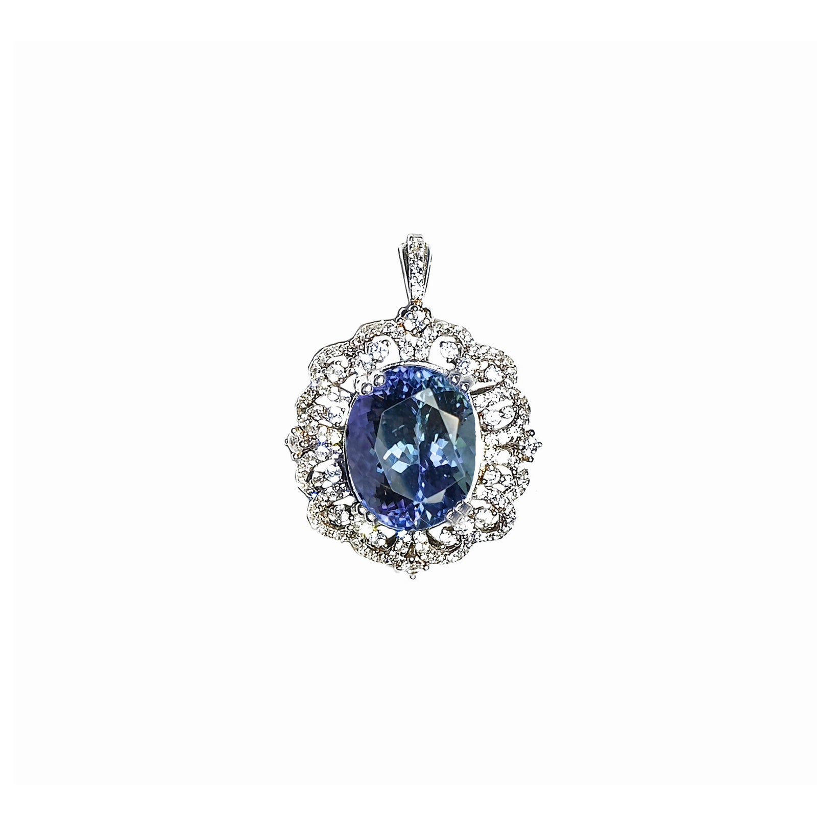 Naya Peranakan Gemstone Pendant - Tanzanite Oval W183