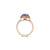 Tara Step Double Halo Gemstone Ring - Tanzanite Pear W187