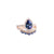 Luna Bridal Stackable Engagement Ring and Wedding Band Set - Tanzanite Pear W189 W190