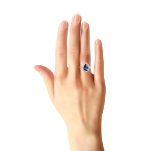 Luna Bridal Engagement Ring - Tanzanite Pear W189