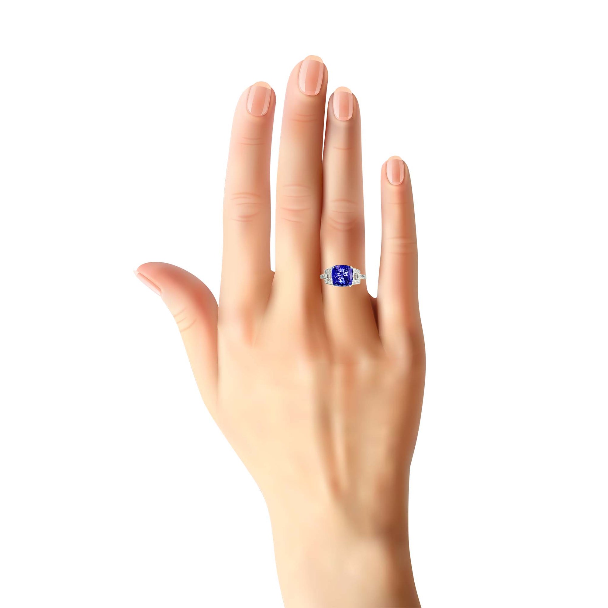 Isimo Gemstone Ring - Tanzanite Cushion W197