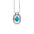 Joycio Contemporary Gemstone Halo Pendant - Electric Blue Oval W205