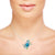 Constalo Gemstone Halo Pendant - Electric Blue Oval W210