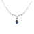 Ava Drop Down Diamonds Necklace - Tanzanite Pear W225