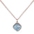 Calra Bezel Set Pendant - Blue Cushion W237