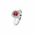 Dianna Halo Engagement Ring - Red Cushion 2022-138 W239