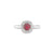 Dianna Halo Engagement Ring - Red Cushion 2022-138 W239