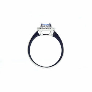 Dianna Halo Engagement Ring - Blue Cushion 2022-155 W239