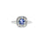 Dianna Halo Engagement Ring - Blue Cushion 2022-155 W239
