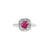 Dianna Halo Engagement Ring - Red Cushion 2022-138 W239