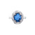 Swirl Halo Gemstone Ring - Colour Change Oval W240