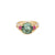 Nusa Three Stone Ring - Green Round W246