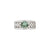 Netty Gemstone Ring - Green Round W249