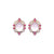 Willow Halo Gemstone Earrings - Pink Oval 2021-221