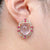 Willow Halo Gemstone Earrings - Pink Oval 2021-221