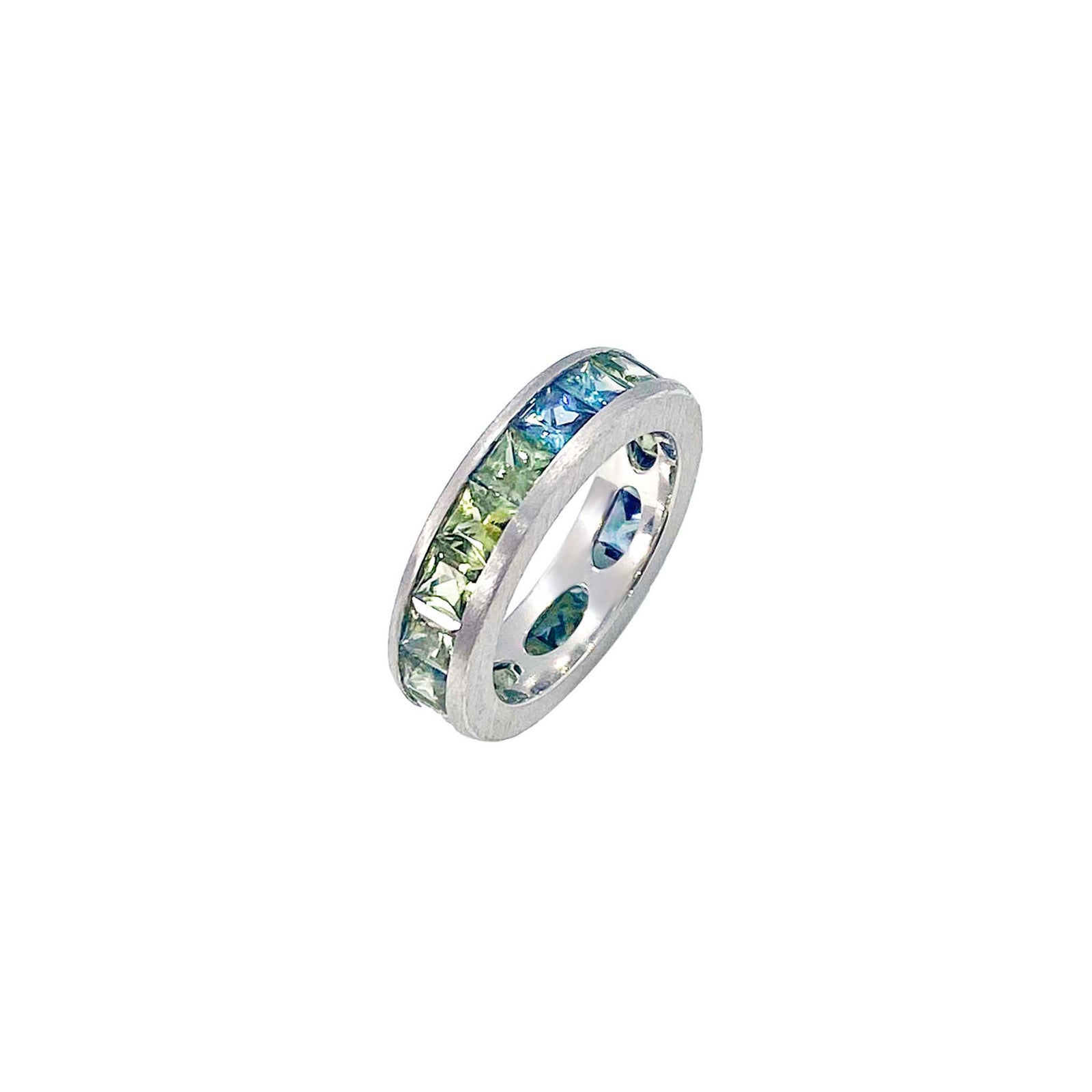 Yadio Channel Setting Full Eternity Ring - Bicolour Princess 2021-138