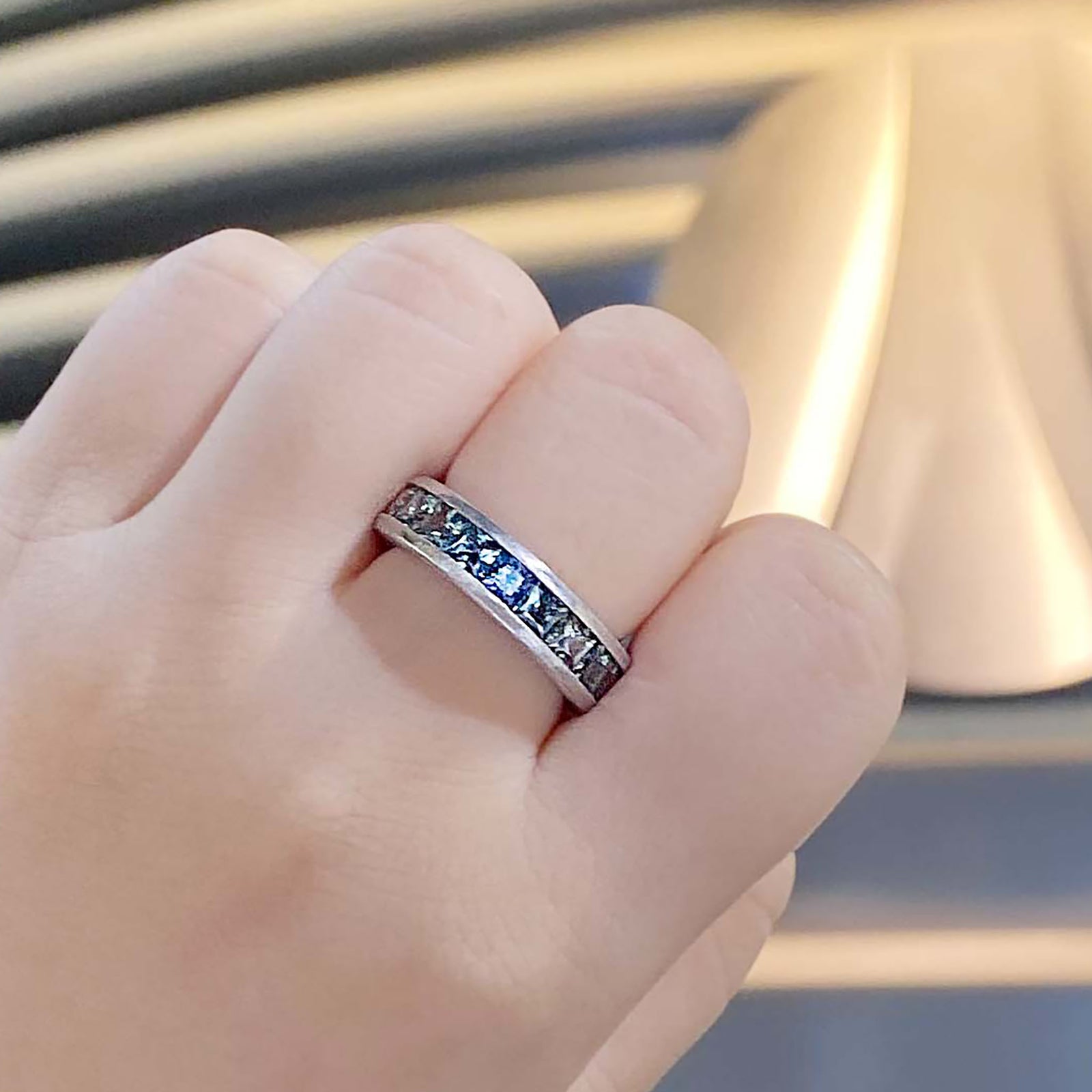 Yadio Channel Setting Full Eternity Ring - Bicolour Princess 2021-138