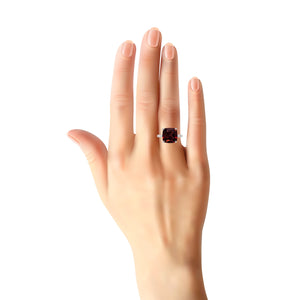 Yura Hidden Halo Solitaire Ring - Semi Precious Cushion 2020-186