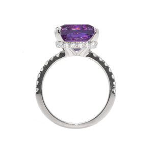 Yura Hidden Halo Solitaire Ring - Semi Precious Cushion 2020-186