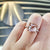 Yura Hidden Halo Solitaire Ring - Pink Cushion 2020-186