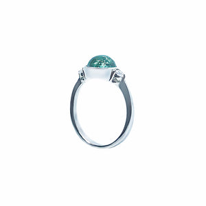 Ziro Three Stone Ring - Green Round 2021-115